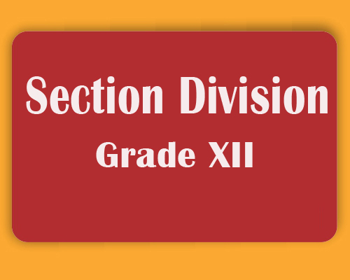 SECTION DIVISION GRADE XII